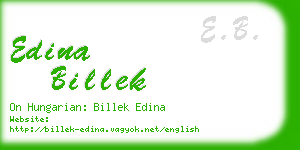 edina billek business card